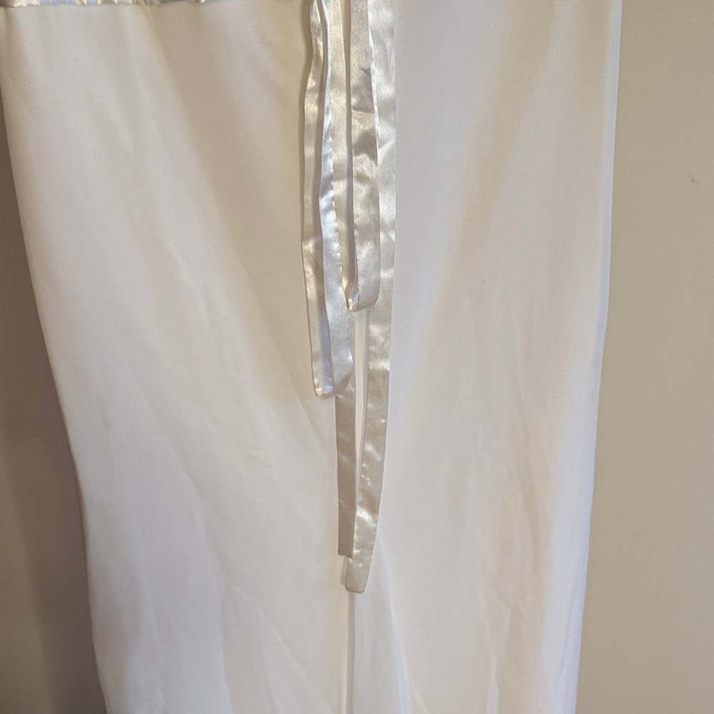 Elegant Beaded White Strapless Dress - Picture 9 of 16
